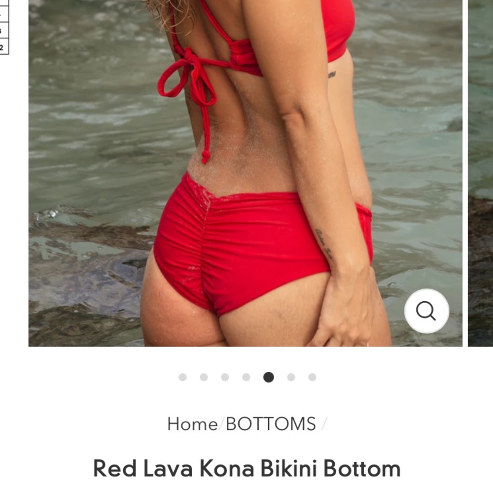 RED  large- Swimsuit Bikini bottom Kona NWT FUSED